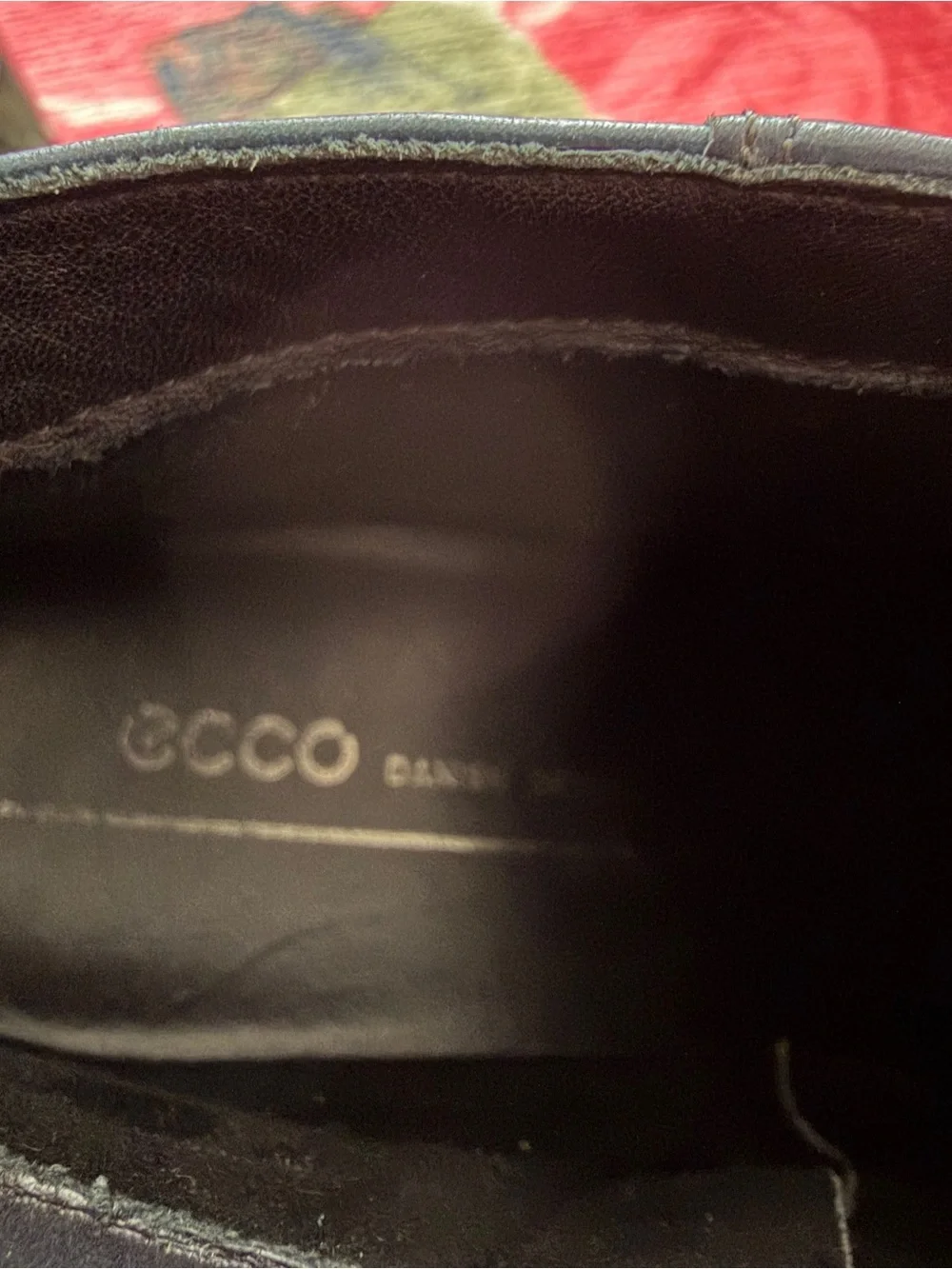 Ecco Navy Blue Pointed Leather Ankle Booties with Side Zipper